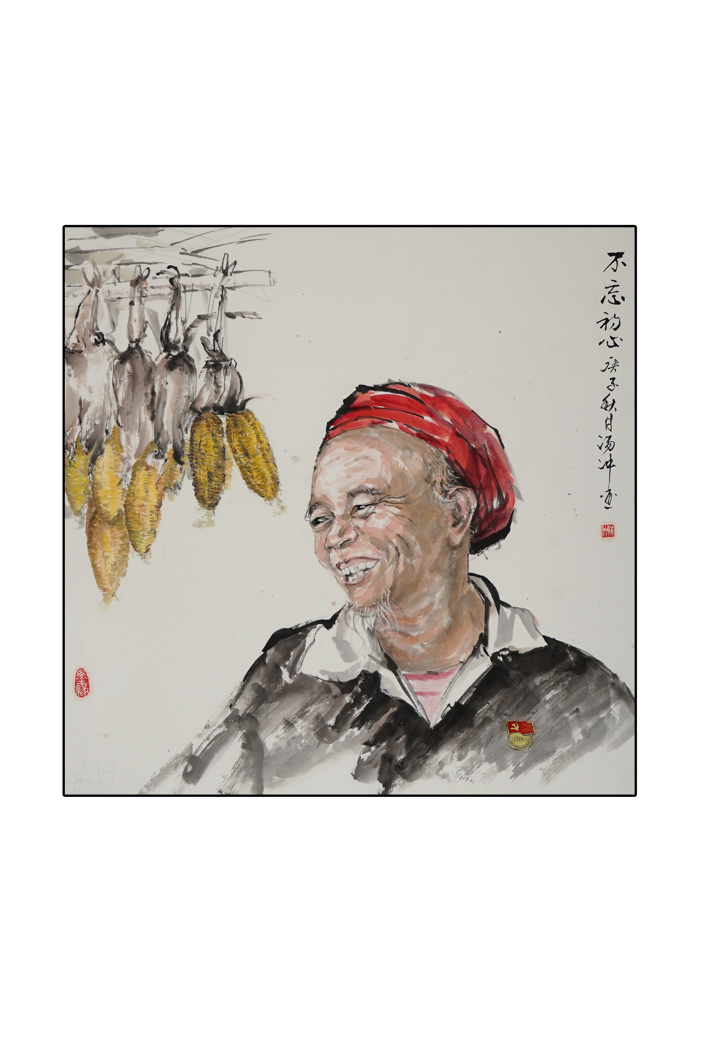 汤冲 不忘初心 国画 69x69CM.JPG