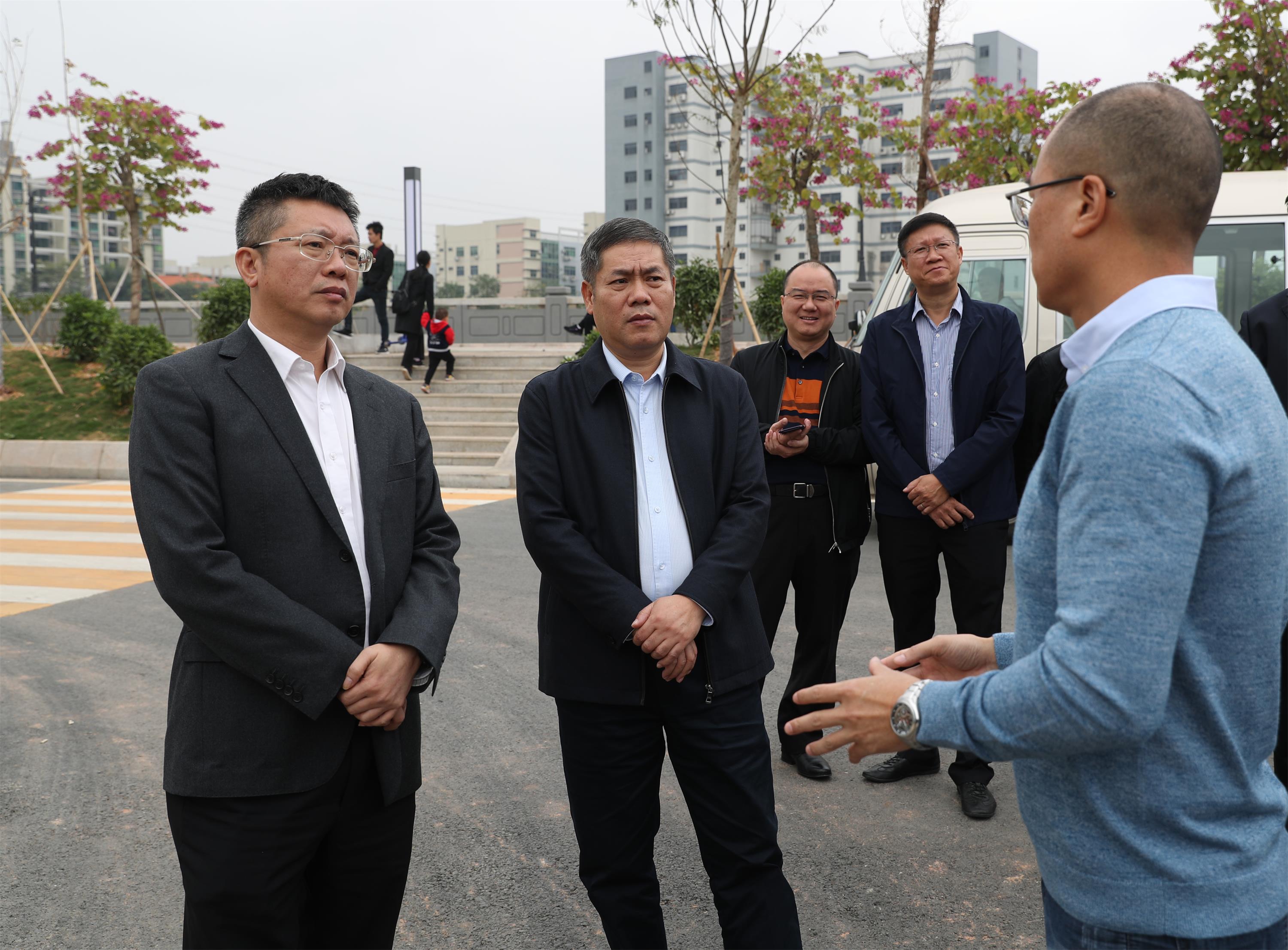 镇领导带队考察新民社区道路升级改造项目.JPG