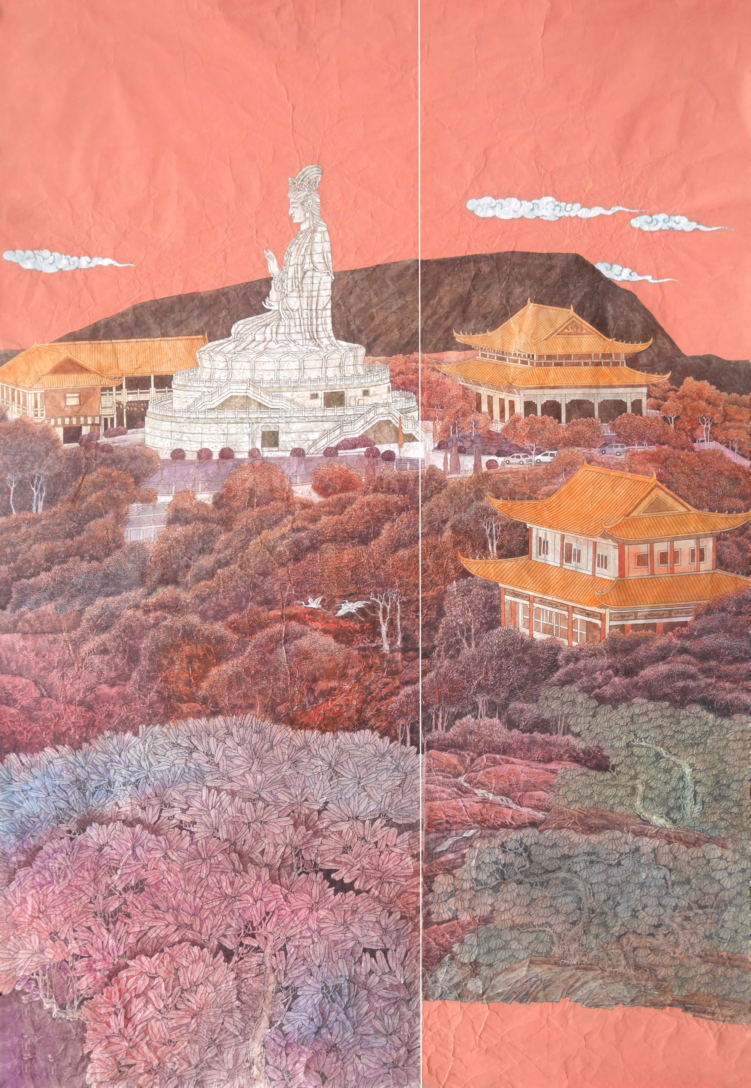 2019.8作品《夕阳醉了》入选“大美观音山”首届全国中国画山水作品展.jpg